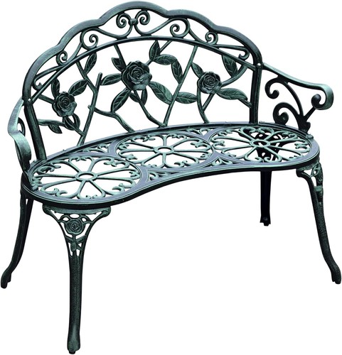Metal garden bench seater - metal,