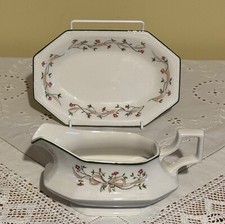 Johnson Brothers Eternal Beau GRAVY / Sauce BOAT & Stand / Underplate 8" or 20cm