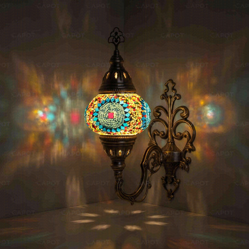 Multicolor turkish mosaic wall - multicolor,