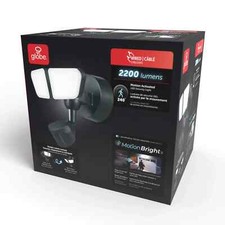 240-Degree 22W Twin Head White 2200 Lumens Hardwired Outdoor Integrated LED Floo