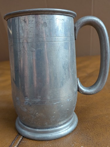 Vintage pewter tankard
