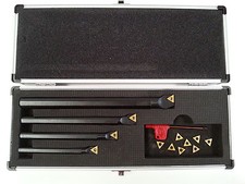 Amadeal 4 piece Boring Bar Set - TiN coated Carbide tips 8, 10, 12, 16mm shank