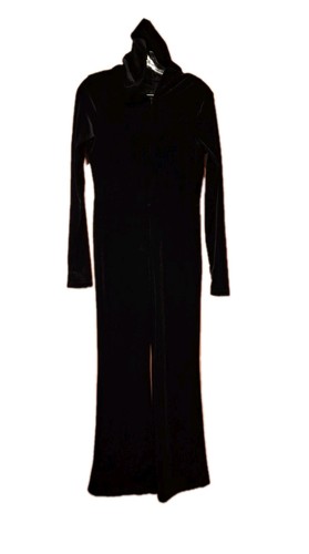 Black velvet velour - black,