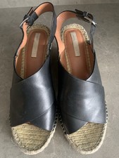 LEATHER WEDGE SANDALS H&M