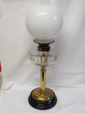 Antique oil lamp with Baccarat