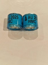 2 Racing Pigeon Rings,Bands,Brieftaubenringe - from America - AU 2025 HMC