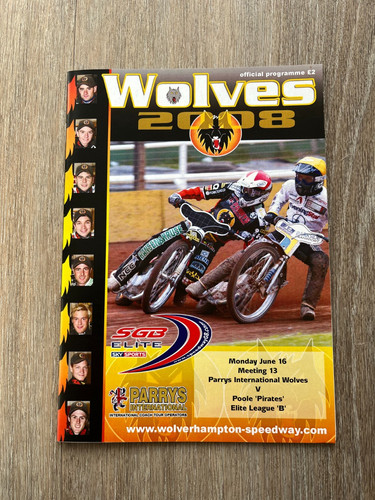 Wolves speedway programme june - speedway,