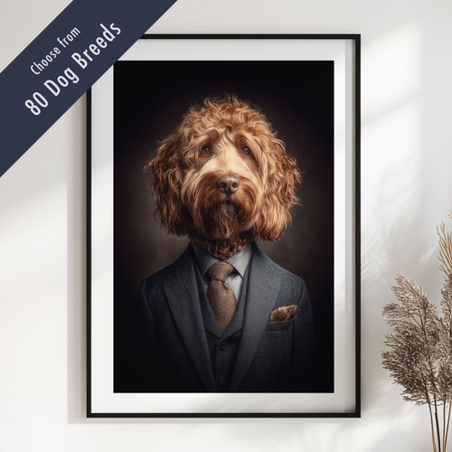 Smartly dressed dog portrait - dog,