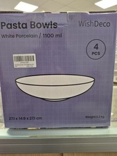 White Pasta Bowls 4-Pack Large