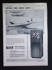 Original 1953 Advert De Havilland BOAC Comet Aircraft & Simon Monitor