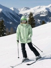 Special Blend 10K Women's Green Striped Waterproof Snowboard Ski Jacket! Size M