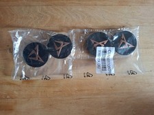 NEW GENUINE CUPRA ALLOY WHEEL CENTRE CAPS x 4 COPPER/SATIN BLACK 5FA601171A