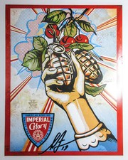 Shepard Fairey Signed Imperial Glory 11x14 Photo PROOF ACOA Obey Giant
