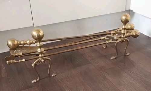 Vintage brass fireside - vintage,