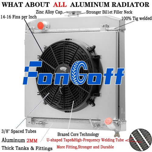 2row radiator shroud fan - radiator,