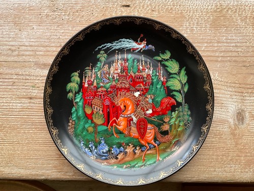 Vintage russian legends plate - russian,