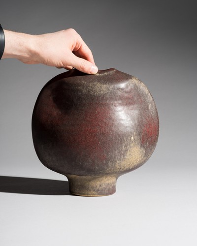 Sculptural art pottery vase - sculptural,