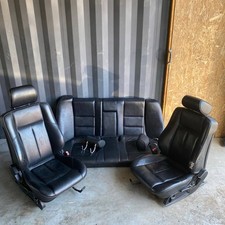 Mercedes-Benz W202 Sedan Manual Black Leather Interior Seat Set