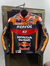 New Honda Repsol Racing Leather Jacket for Men – MotoGP Motorcycle Biker Apparel