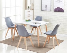 4 Pcs Tulip Dining Chairs Set