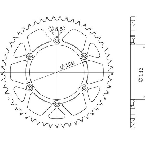 Steel sprocket p520 d50 - steel,