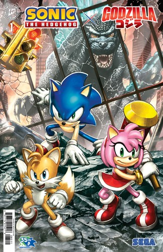 Sonic godzilla cvr e mico - sonic, x