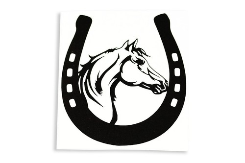 Horseshoe with horse head car - horseshoe,