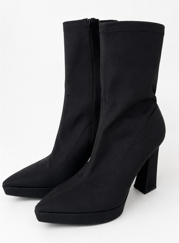 Zara black stretch sock boots - stretch,