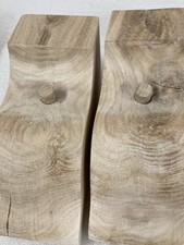 Pair of Handmade Solid Oak