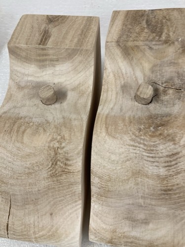 Pair handmade solid oak - handmade,