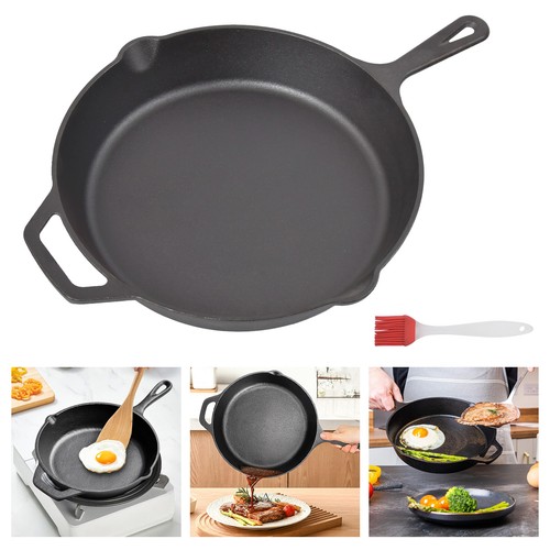 Cast iron skillet frying pan - iron,