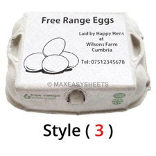 Egg Box Labels Custom