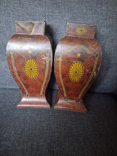 Vintage pair biscuit tins - vintage,