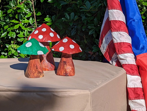 Mushroom garden decor set - mushroom,
