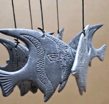 Metal Tropical Fish Wind Chime Angelfish Angel fish 