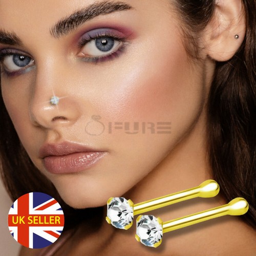 Pair 18ct gold plated diamond - 18ct,