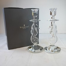 Waterford Crystal Seahorse Candlestick Pair Made in Slovenia Brand New in Box