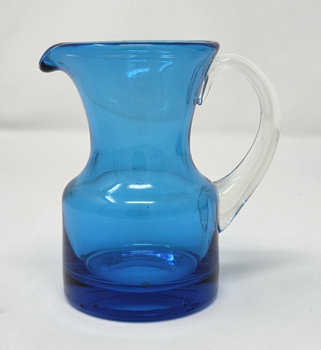 Small blue art - art‑glass, jug