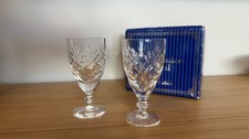 Royal Doulton Georgian Lead Crystal Sherry Glasses Set of 2 New & Boxed