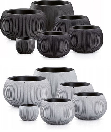 Beton effect bowl - bowl, plastic
