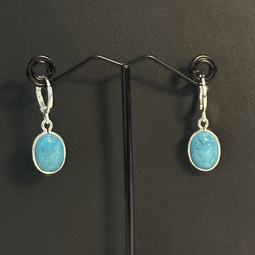 Turquoise gemstone oval - oval, drop