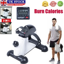 LCD Mini Exercise Bike Pedal Exerciser Arm Leg Resistance Home Fitness Workout