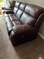 3 Seater Leather Recliner + 1