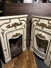 Two Beautiful Cast Iron Fireplace In Good Condition