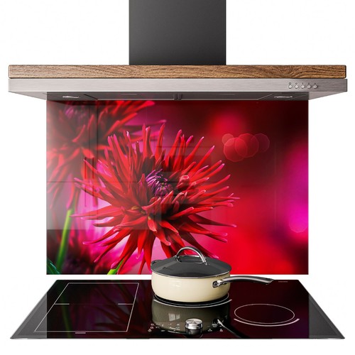 Glass splashback kitchen - kitchen, tile