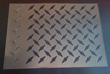 NEW N5 AIRBRUSH STENCILS / MASKS DIAMOND TEXTURE PLATE Paint Craft Template 