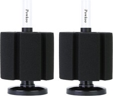 Powkoo 2 Pack Large Sponge Filters for Aquarium Corner Bio 20 to 300 L 