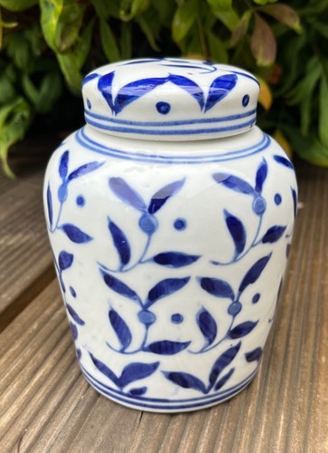 Oriental handpainted blue - handpainted, &