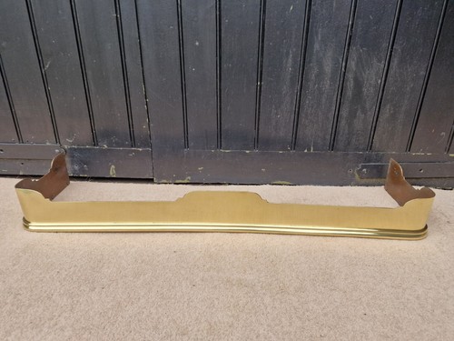 Antique brass fire fender - brass,