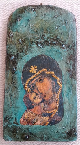 Greek icon mary - &, jesus